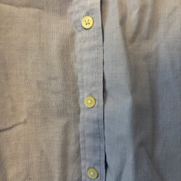 Banana Republic Blue Sleeveless Button-down Shirt (Size 4 Petite) - Picture 4 of 5